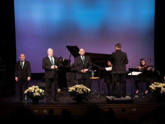The Irish Tenors performing on Dever Stage.