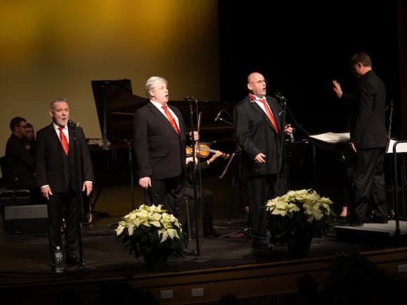 The Irish Tenors performing on Dever Stage.
